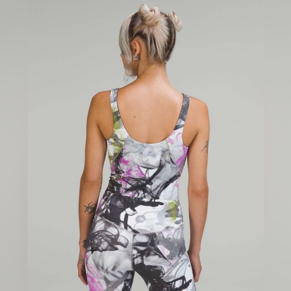 Lululemon Throwback Print Align Tank Top in Unicorn Throwback White Multi - Picture 2 of 6